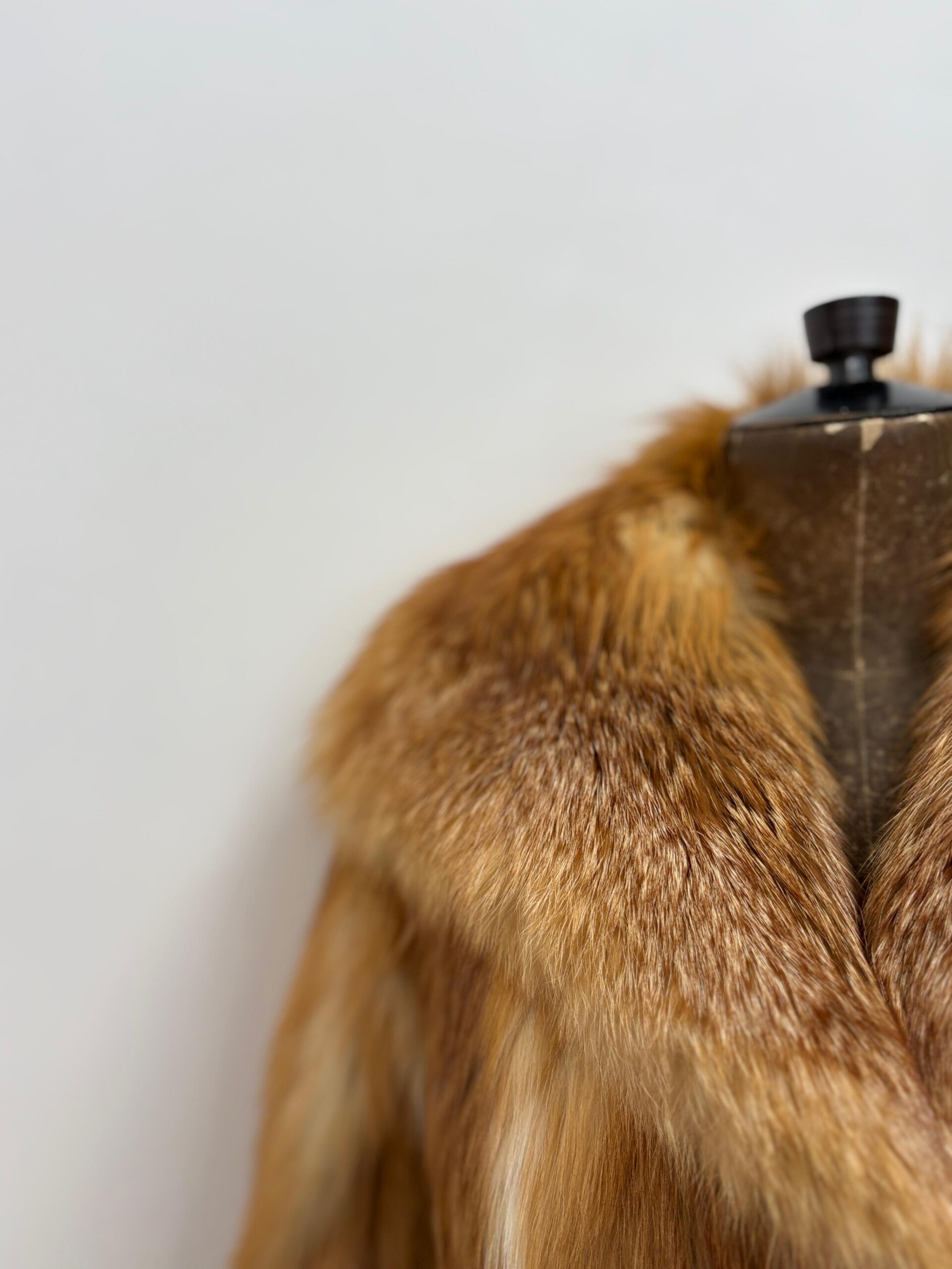 Red Feathered Fox Coat - Image 3