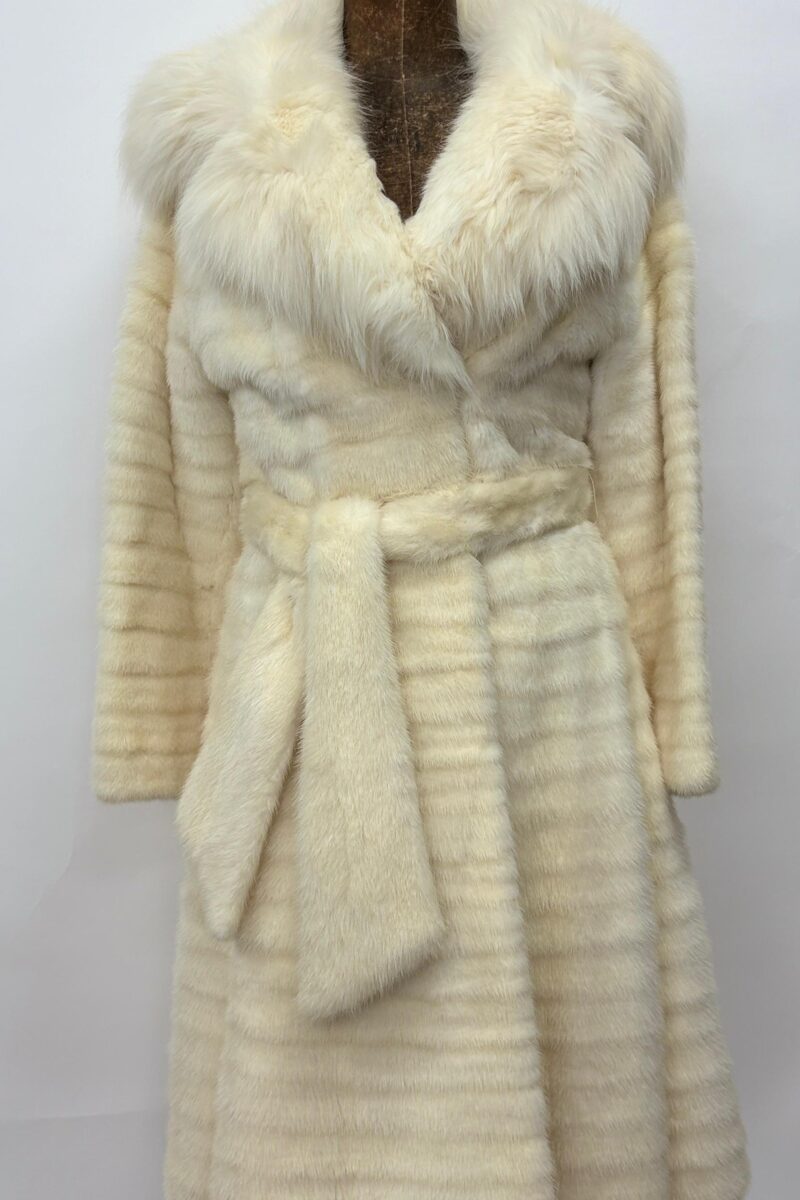 Natural White Mink & Fox Coat